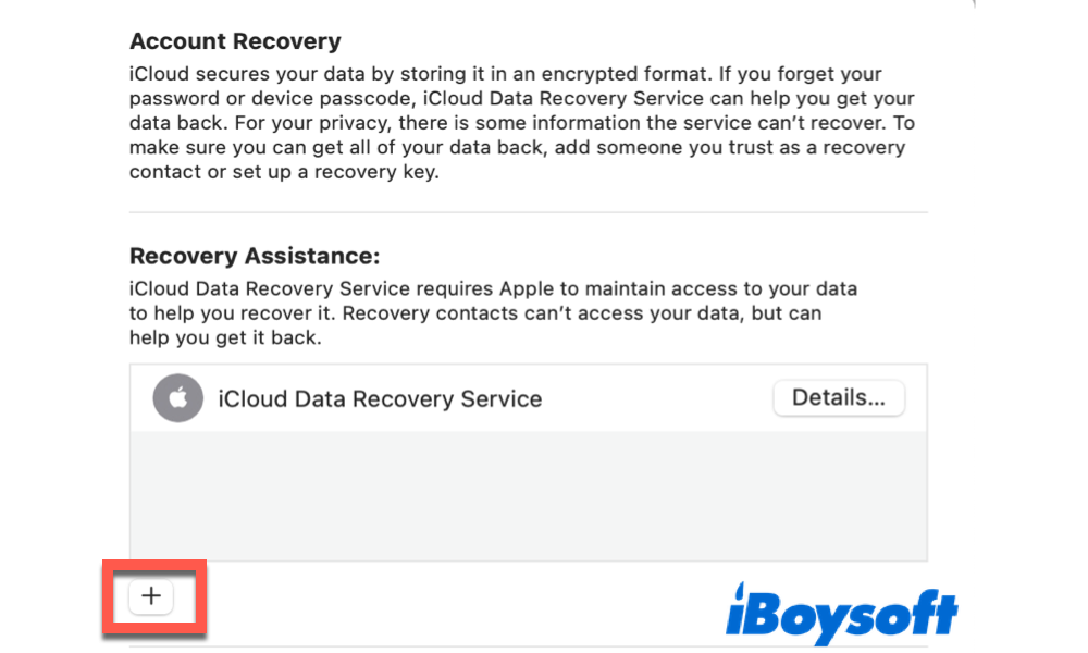 add account recovery contact