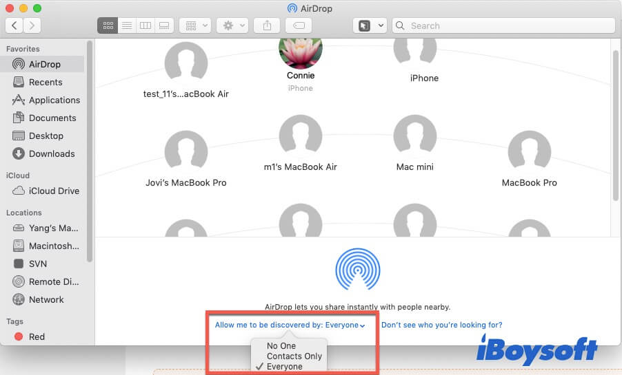 use AirDrop on Mac
