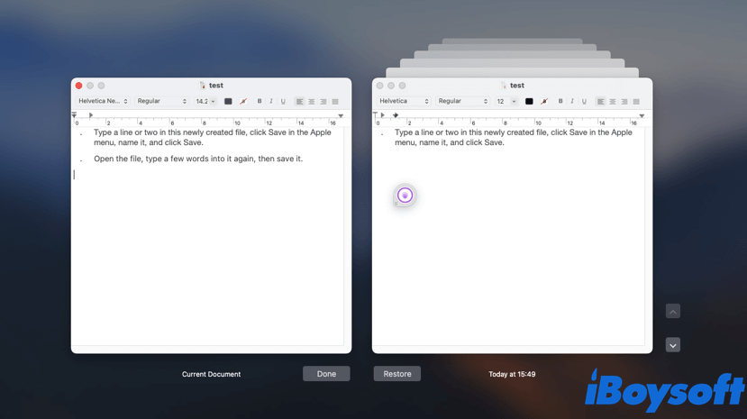 How to use Auto Save and Versions on Mac
