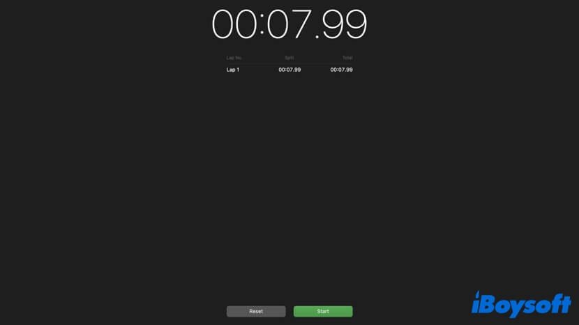use the Stopwatch in the Mac Clock app