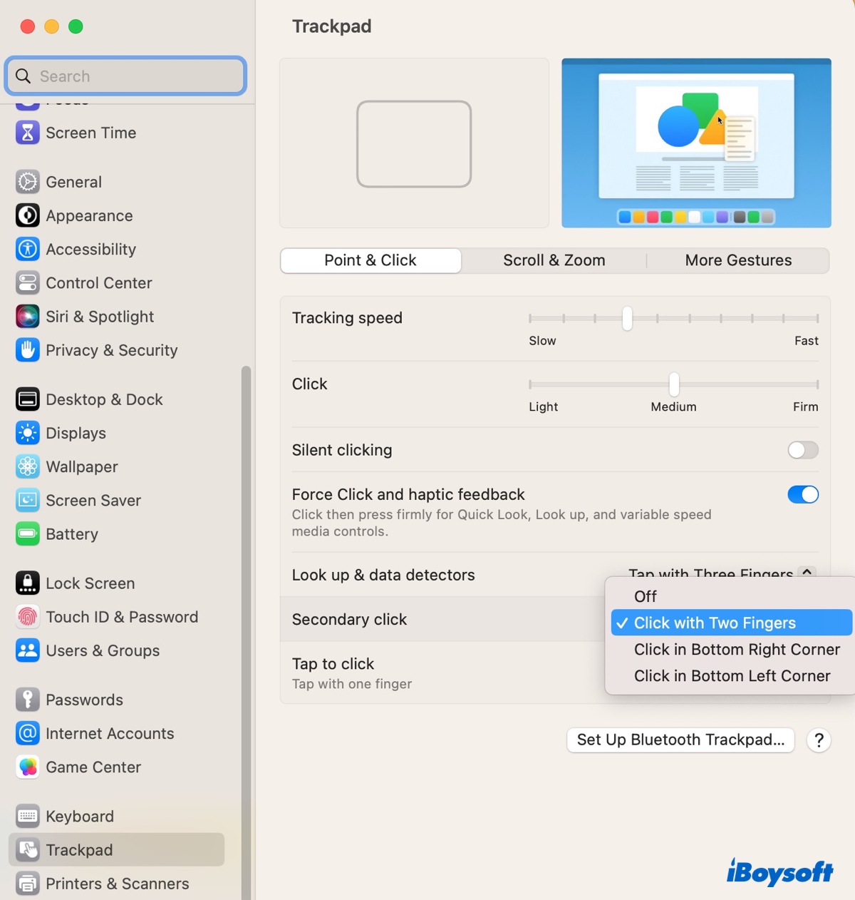 How to get context menu on Mac by two finger clicking
