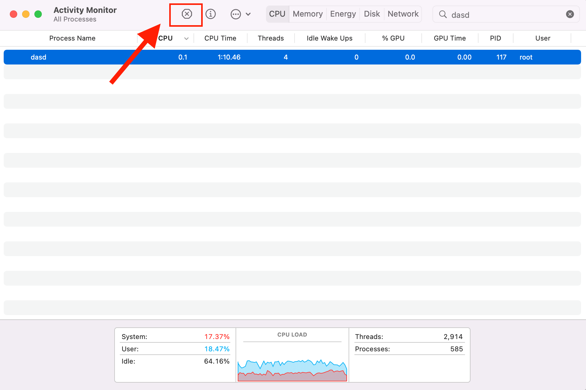 DASD process on Mac