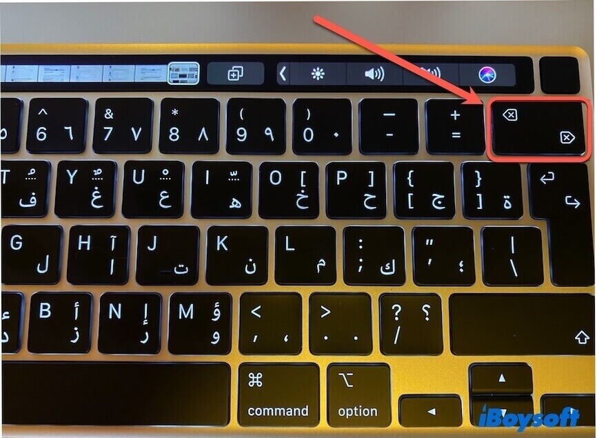 delete key on MacBook Pro