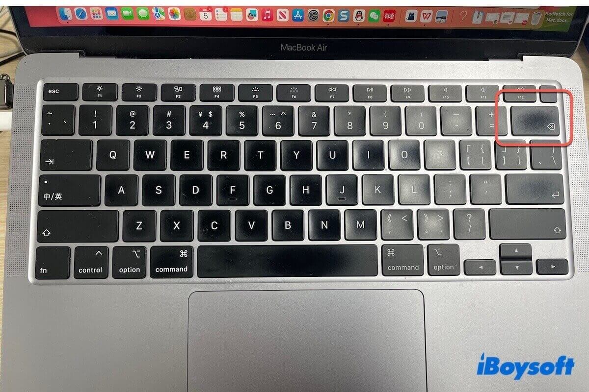 delete key on Mac