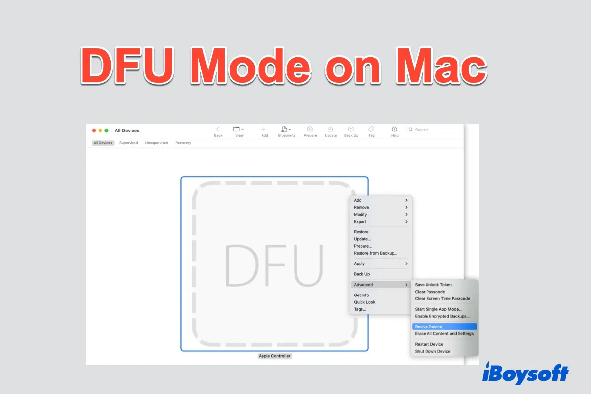DFU Mode on Mac