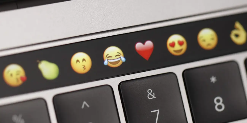 emoji on Mac touch bar
