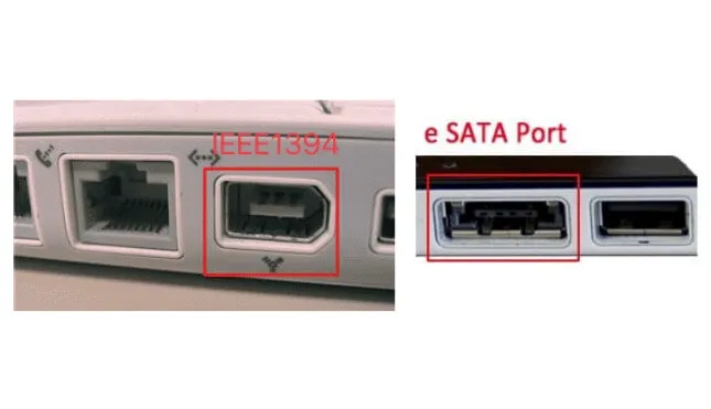 IEEE 1394 interface vs e SATA interface
