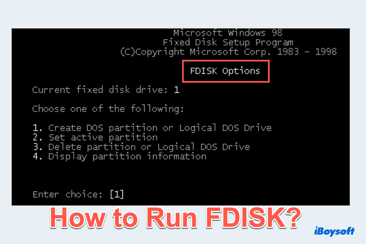 How to Run FDISK