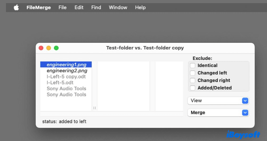 Compare folders Mac