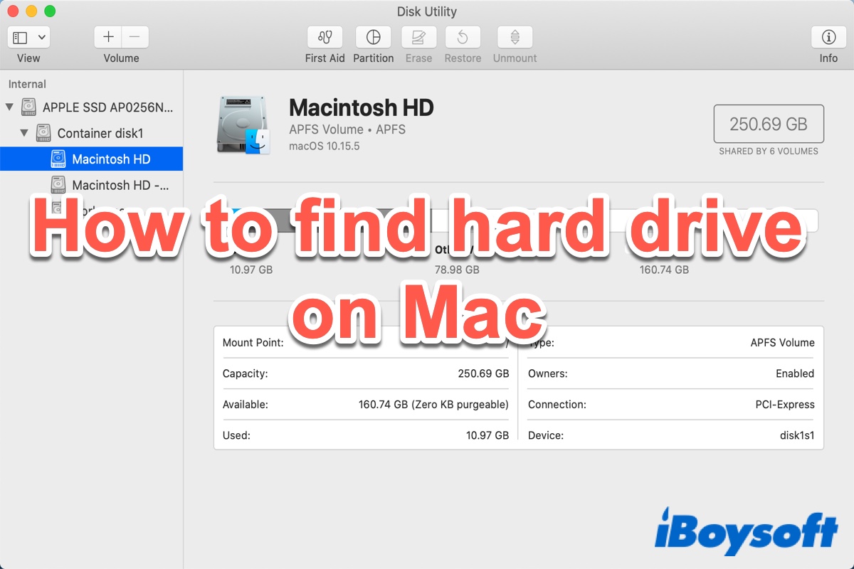 Trouver un disque dur sur Mac
