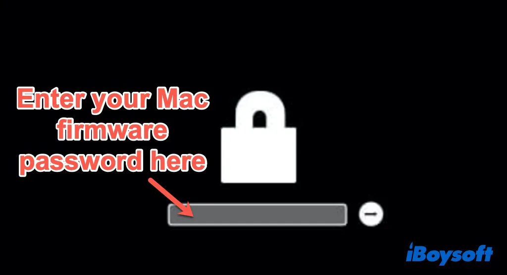 enter firmware password Mac