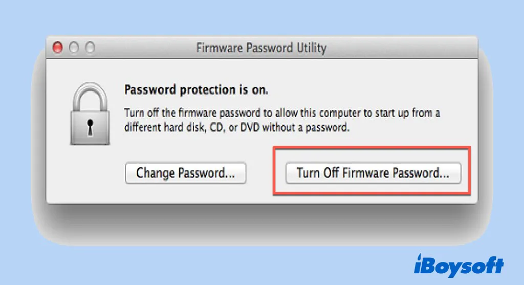 remove firmware password Mac