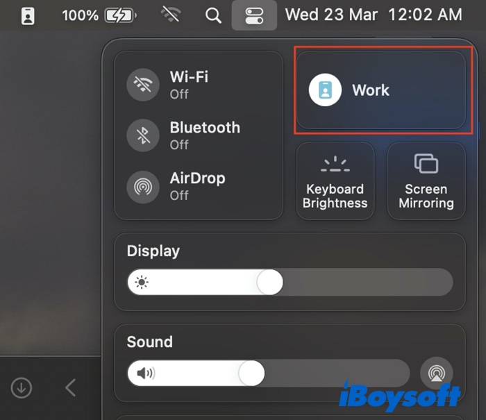 how to turn off focus mode on Mac