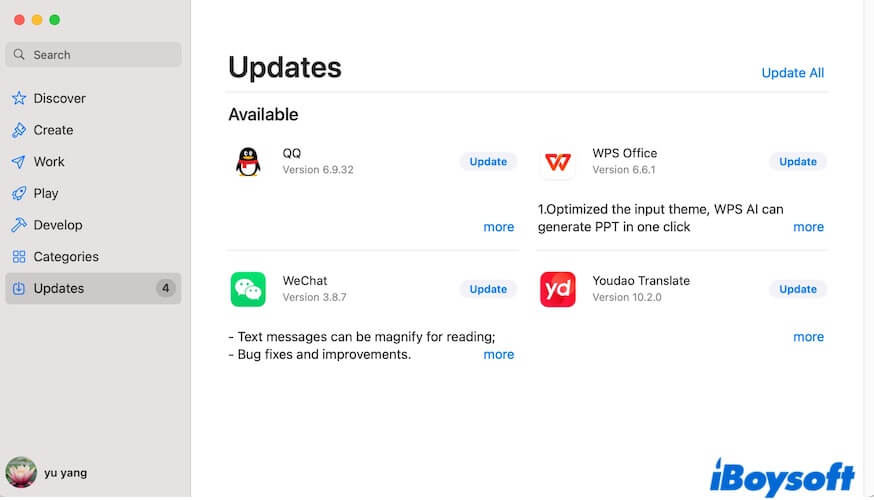 update app in App Store
