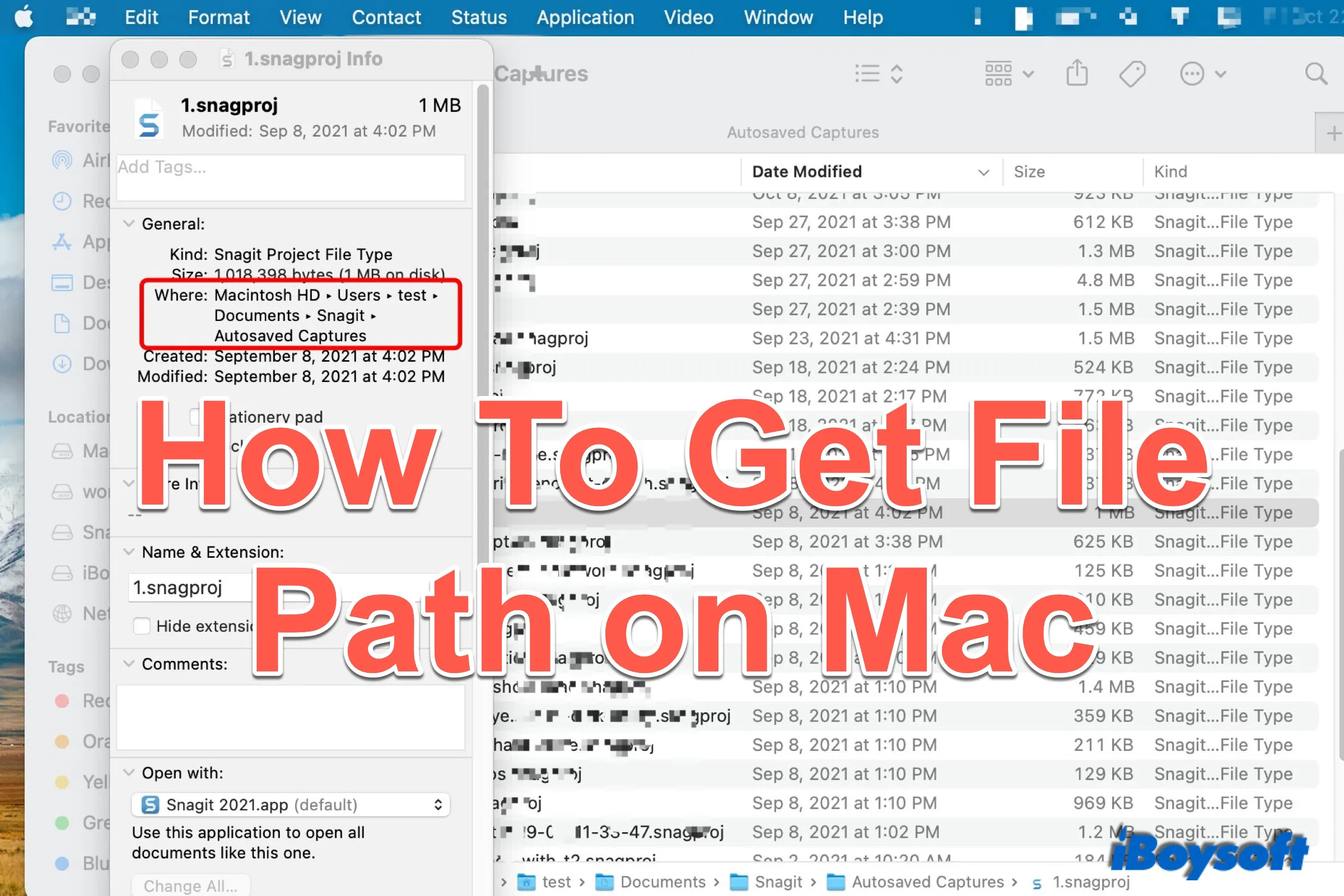 get file path on Mac