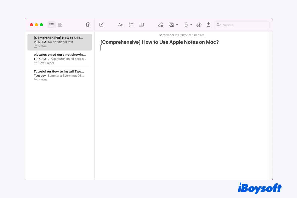 How to Use Apple Notes on Mac