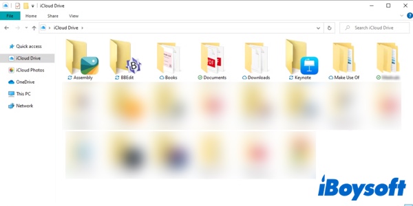 sync files with iCloud for Windows