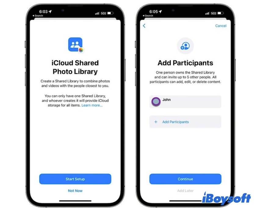 Add participants to iCloud Shared Photo Library on iPhone