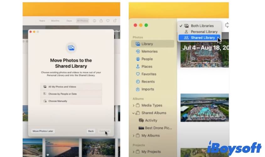 setup iCloud Shared Photo Library on Mac