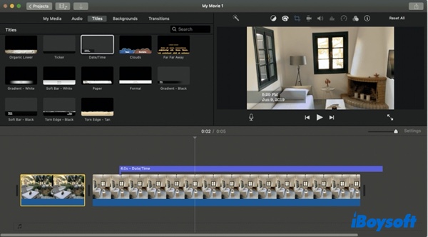 how to add text in iMovie