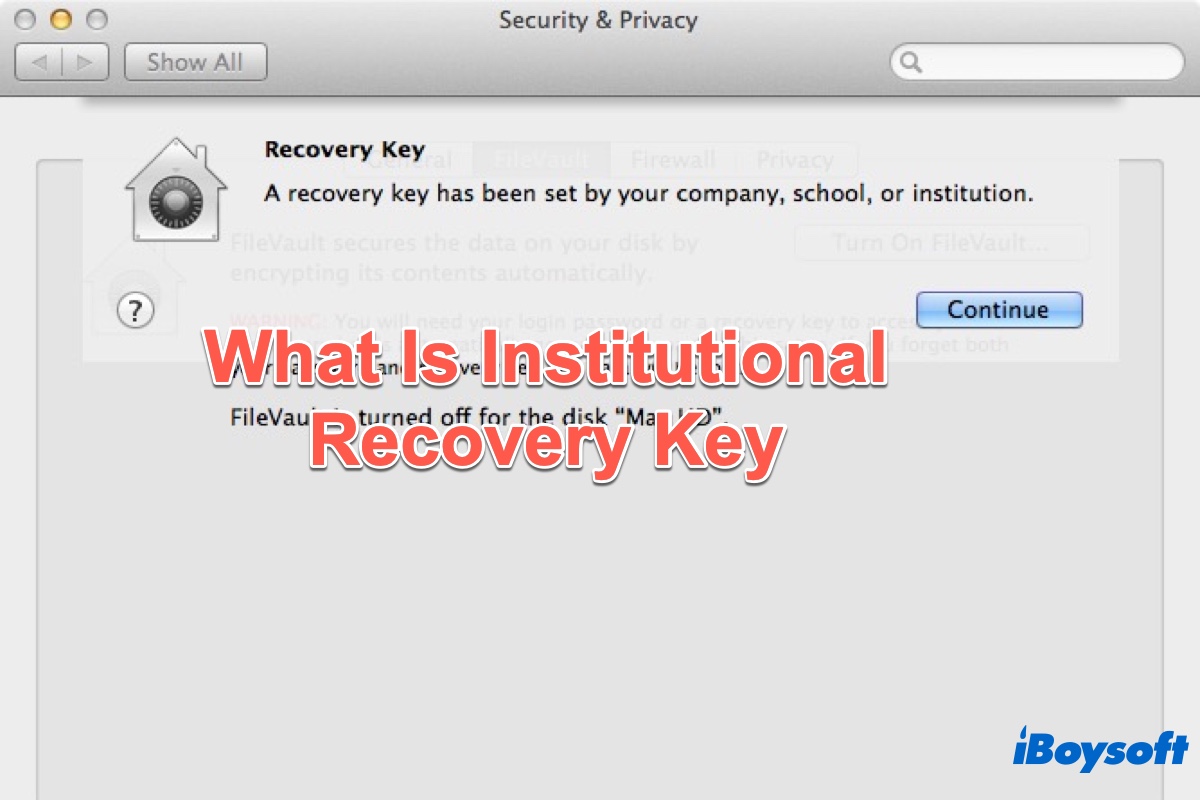 What Is Institutional Recovery Key