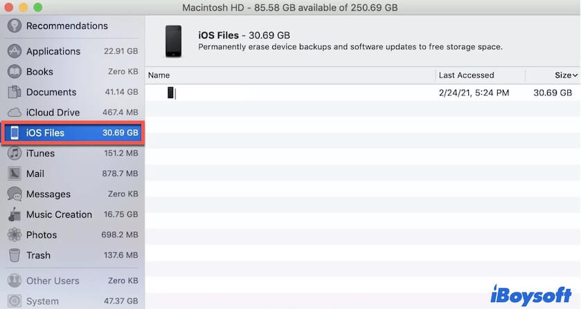  iOS files on Mac