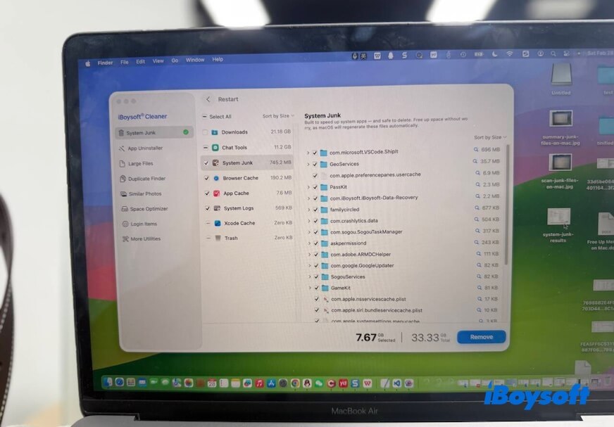 delete junk files on Mac