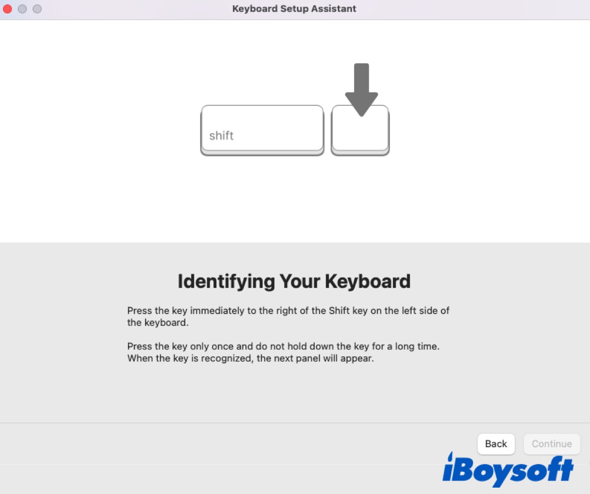 Press the key immediately to the right of Shift