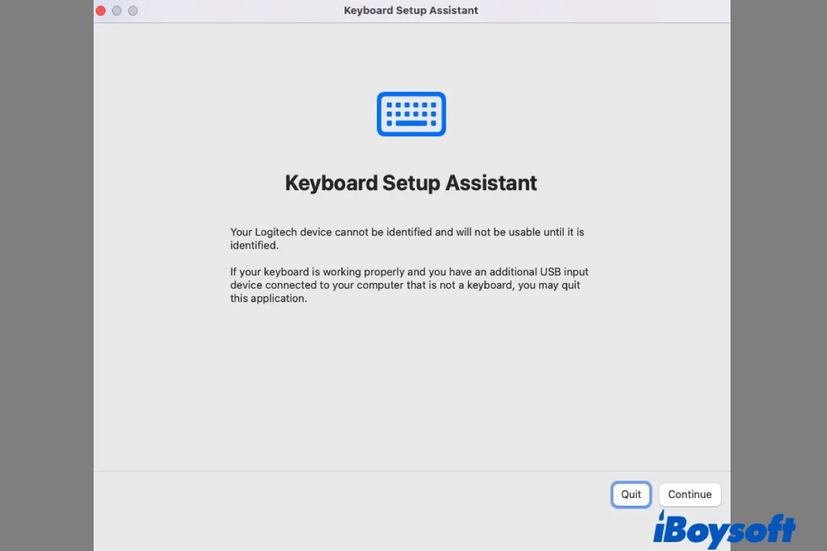 Keyboard Setup Assistant on Mac
