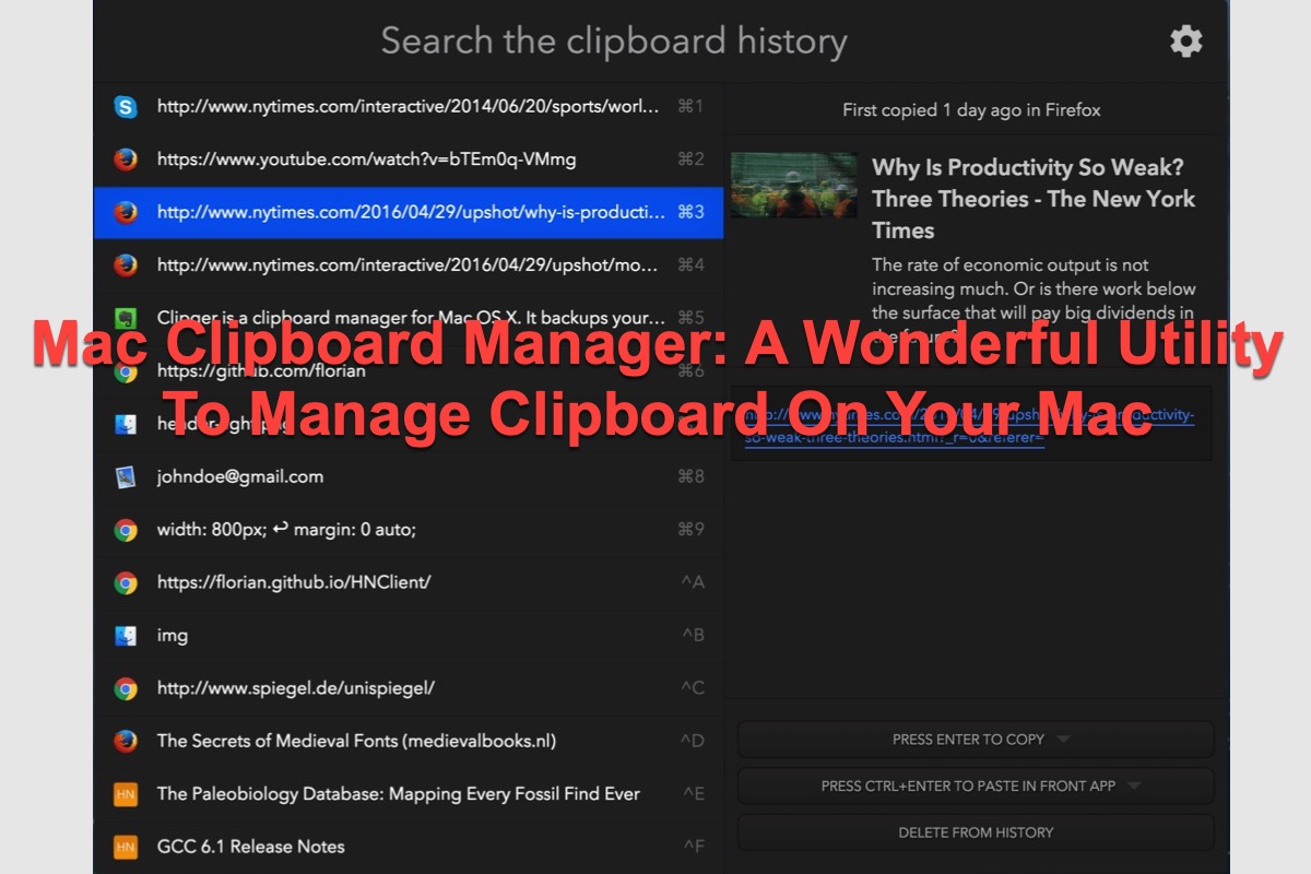 Mac clipboard manager