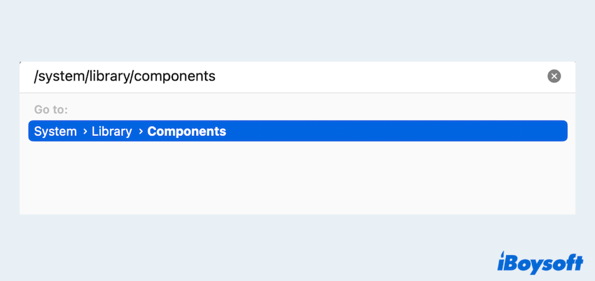 where is Mac Components folder