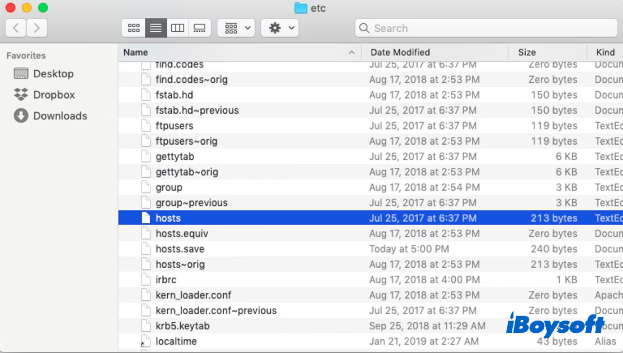 Mac Hosts file location