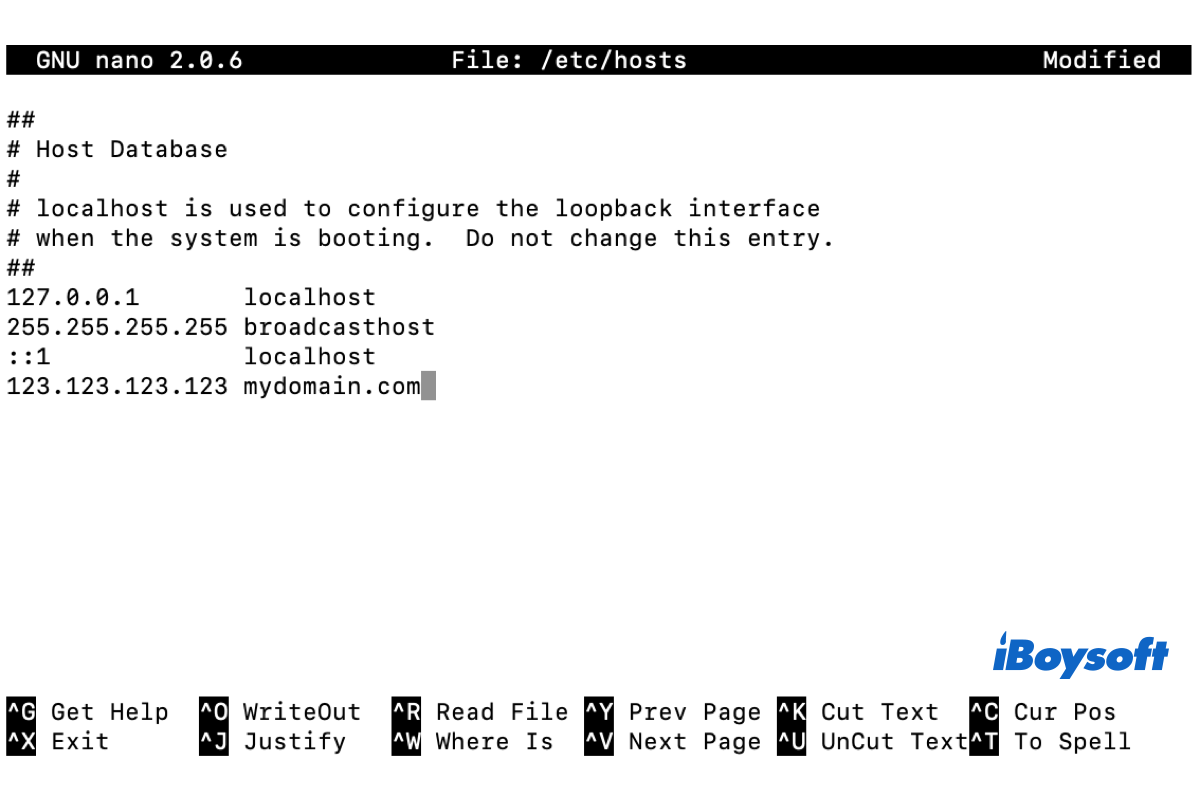 Mac Hosts file