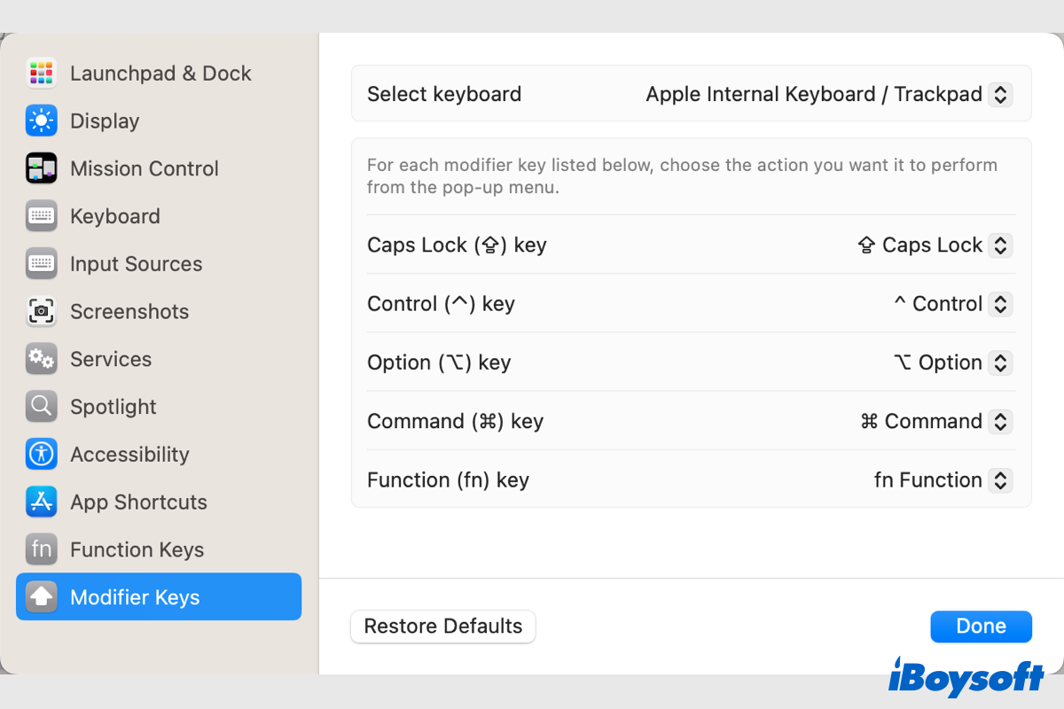 mac modifier keys