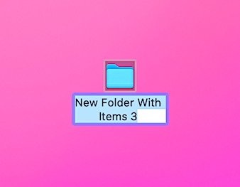 Folder created by New Folder With Selection
