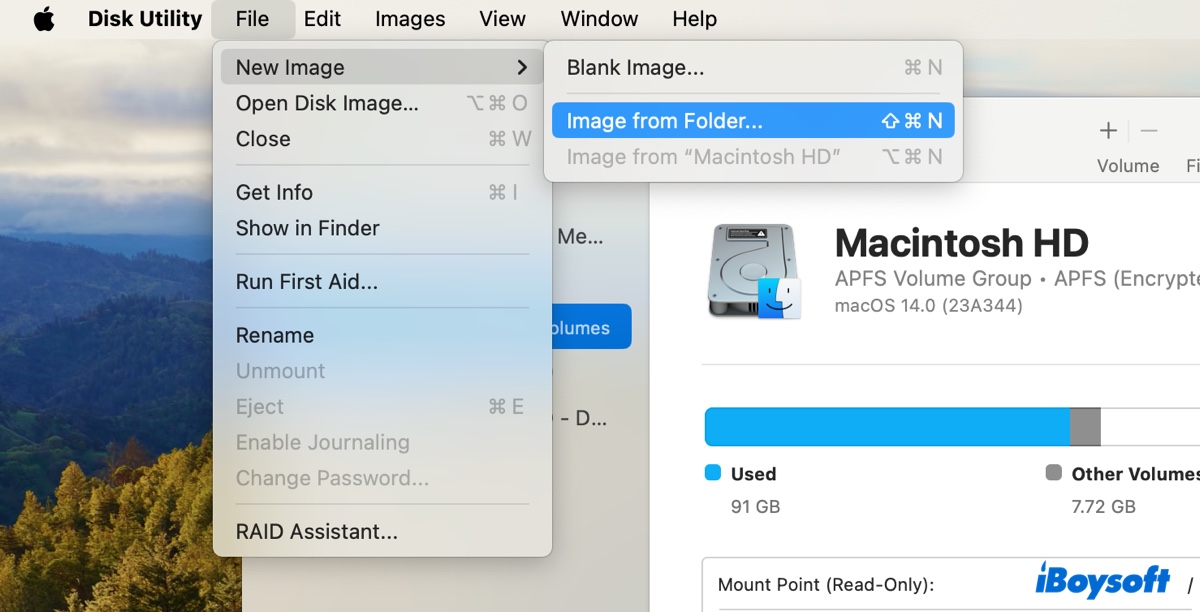 Neues Disk-Image für macOS Catalina erstellen