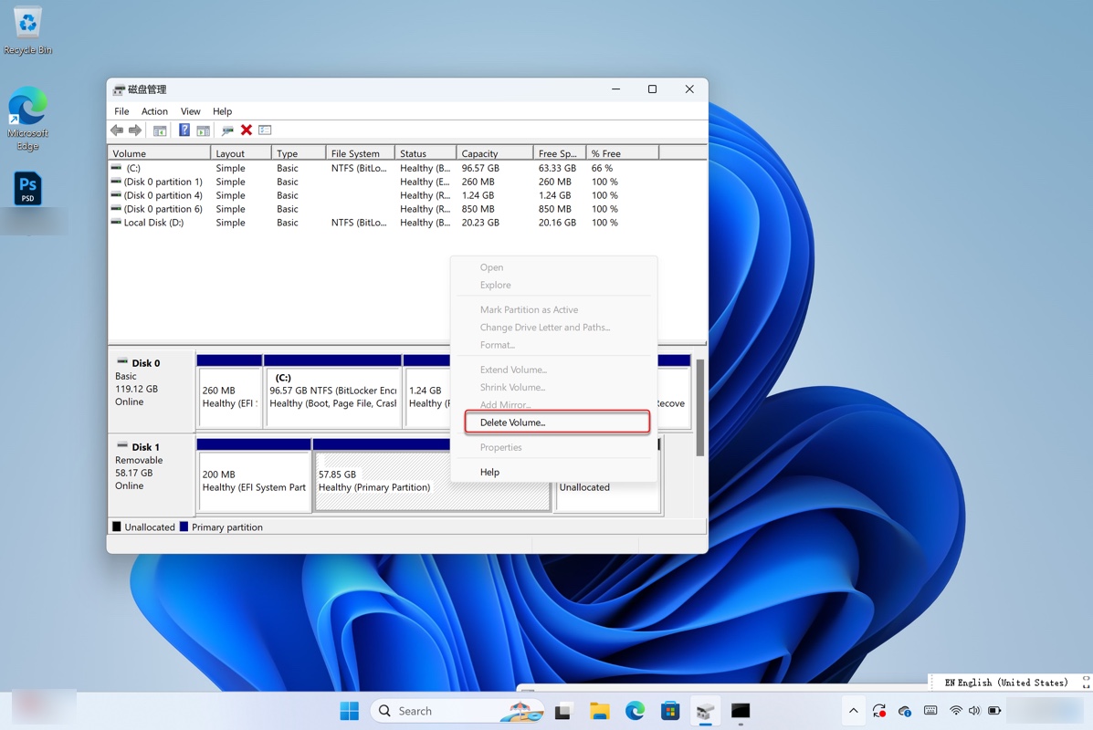 Eliminar el volumen de Mac OS Extended Journaled en Windows