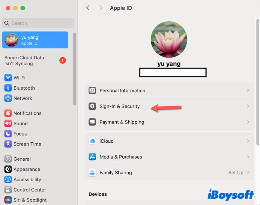 Configurações de Segurança da Apple ID