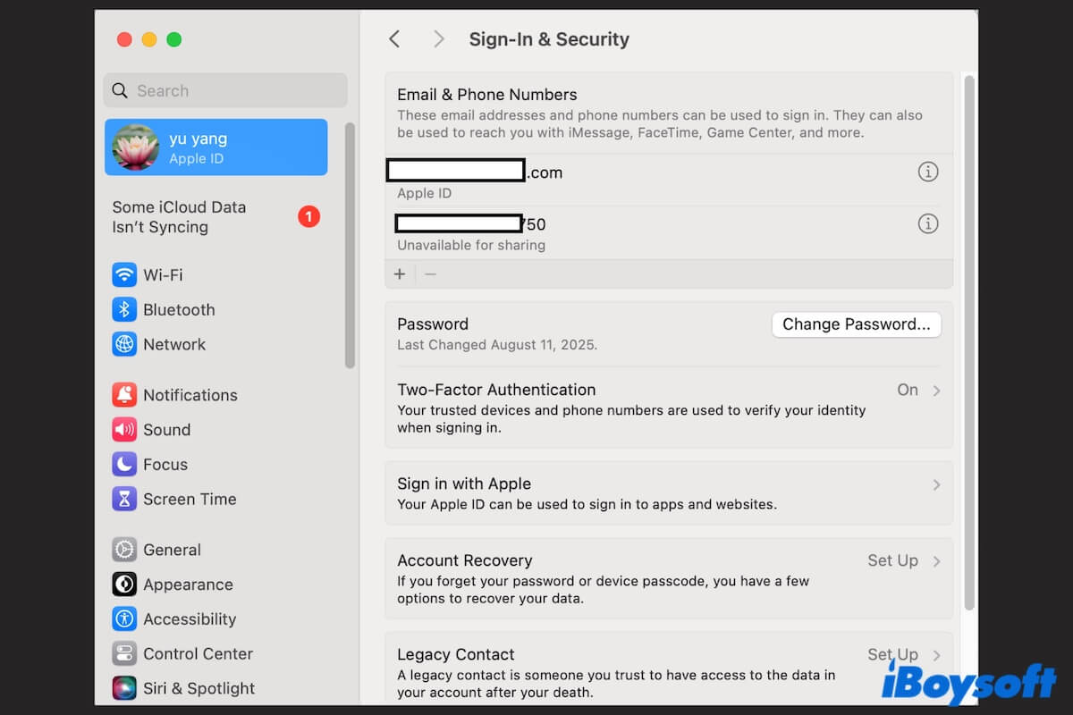 Autenticação em duas etapas do Mac OS
