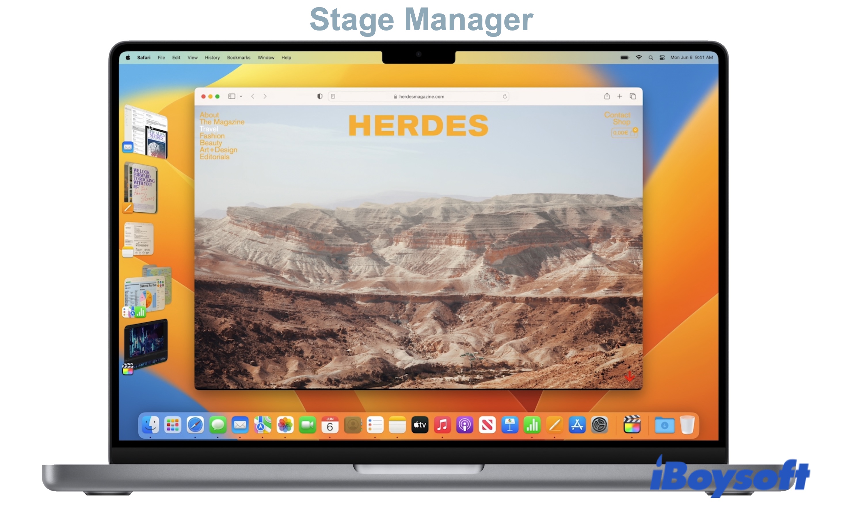 The Stage Manager in macOS Ventura