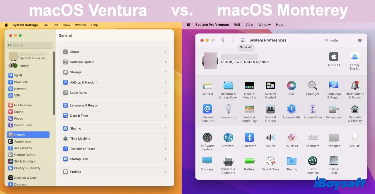 Les Préférences système renommées et réaménagées dans macOS 13 Ventura