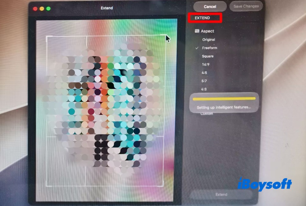 Extend pictures using Photos