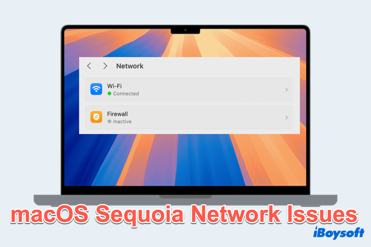 macOS Network not working on Mac