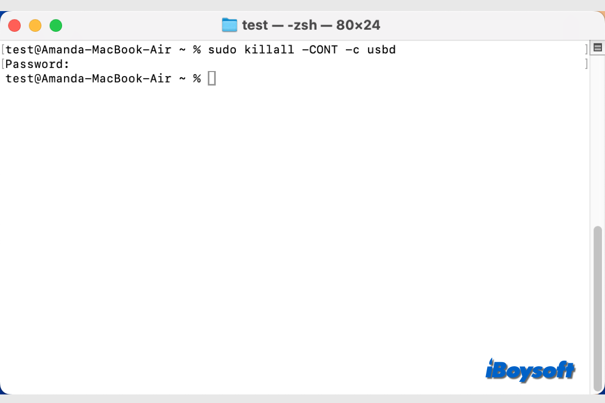 proceso usbd de macos