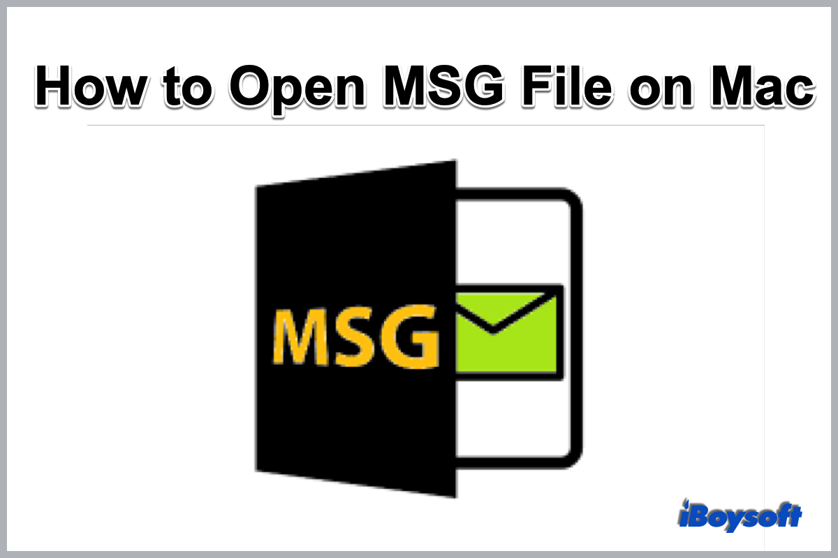 How to open msg file on Mac