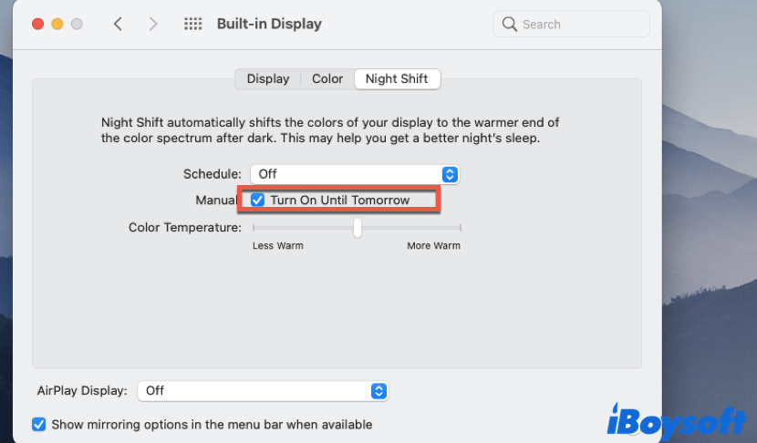 Night Shift on Mac: Protect You from Blueish Light