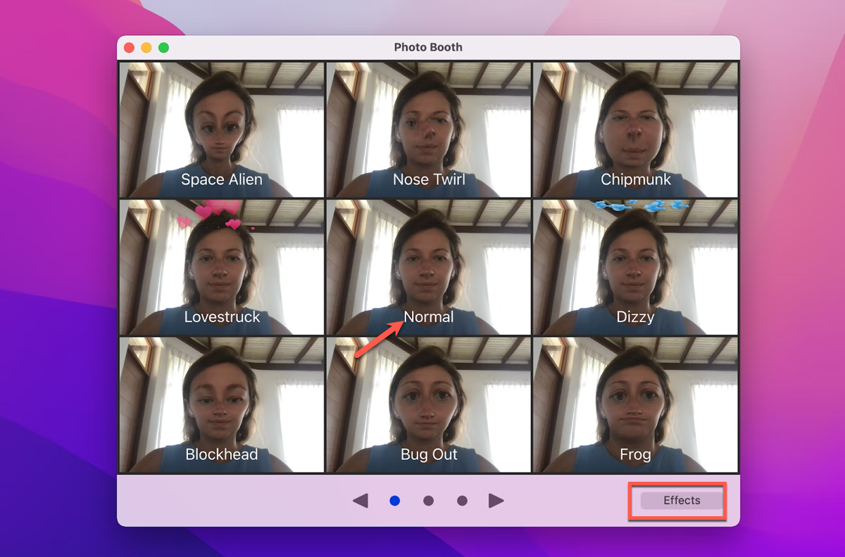 Add background or more effects on Photo Booth on macOS Catalina