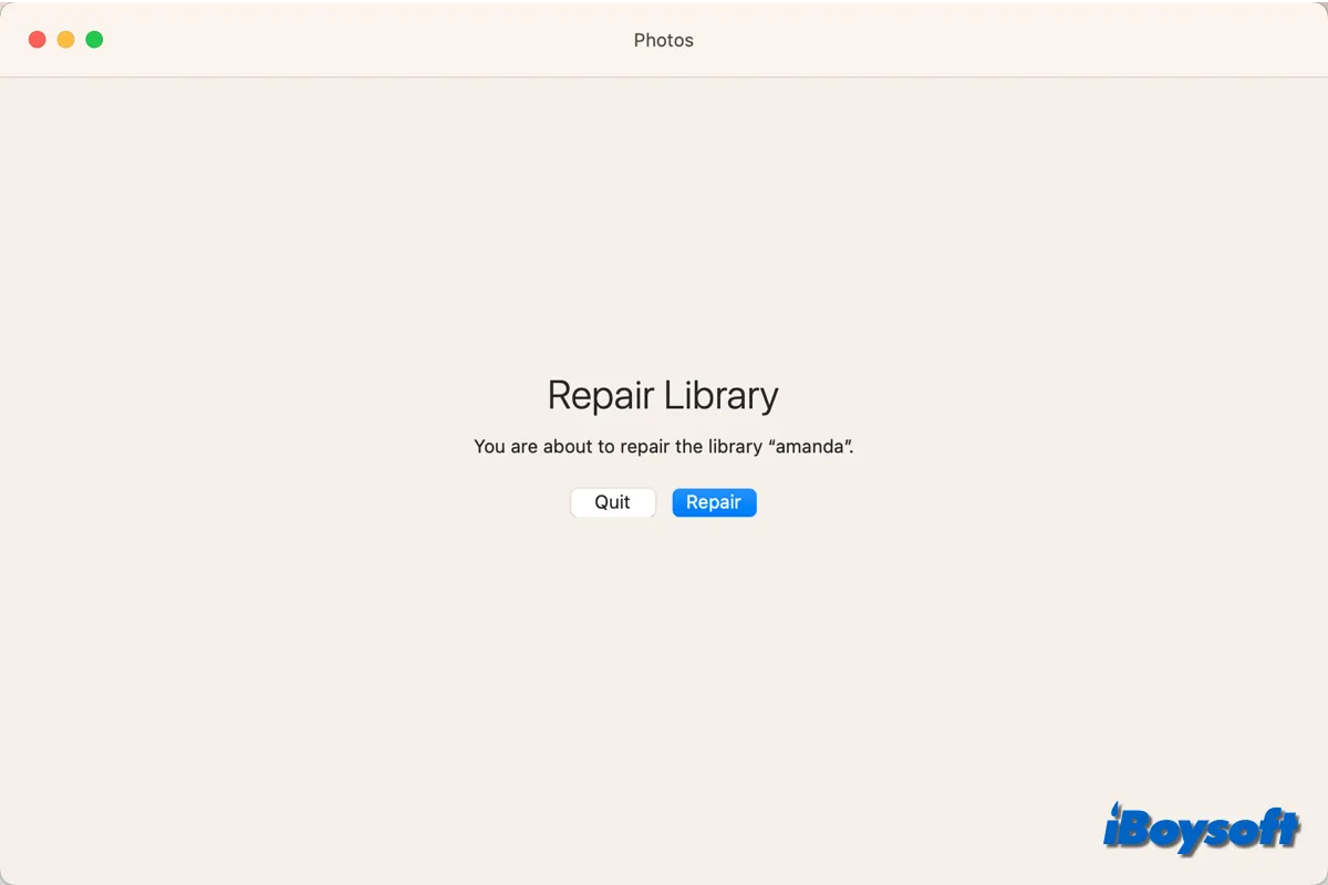 photos repair library tool