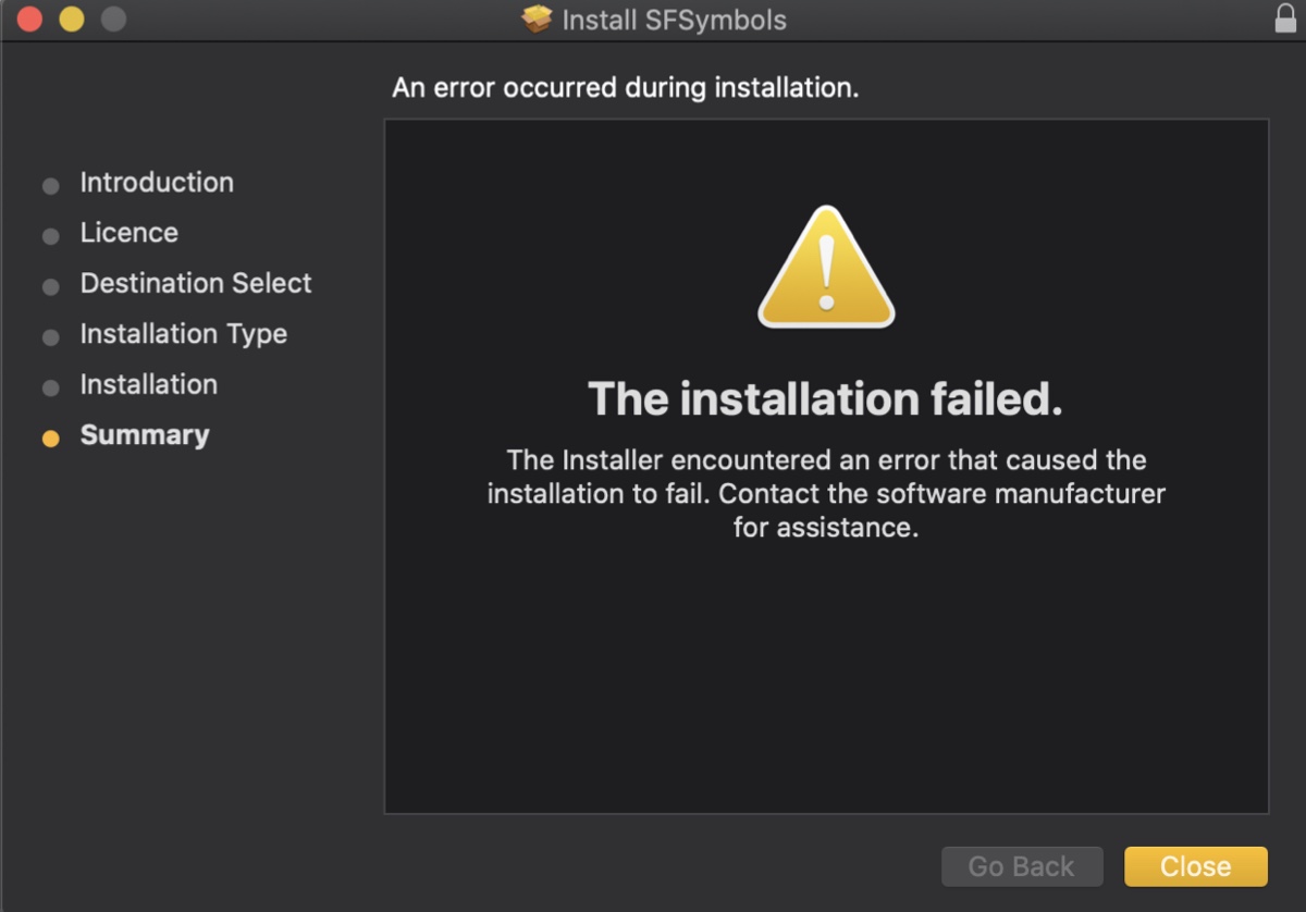 pkg not installing on Mac