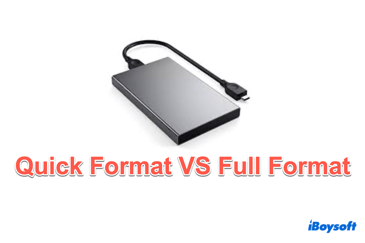 Quick Format VS Full Format